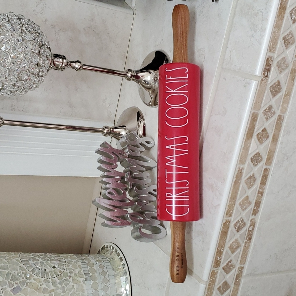 🍪 RAE DUNN "CHRISTMAS COOKIES" Rolling Pin 🍪